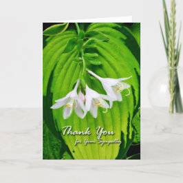Cartão De Agradecimento Obrigado pela simpatia, Hosta Blooms.