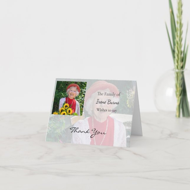 Cartão De Agradecimento Obrigado pela sua expressão de simpatia (Frente)