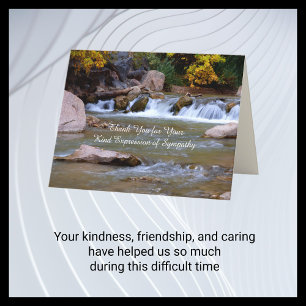 Cartão De Agradecimento Obrigado pela sua gentil expressão de simpatia