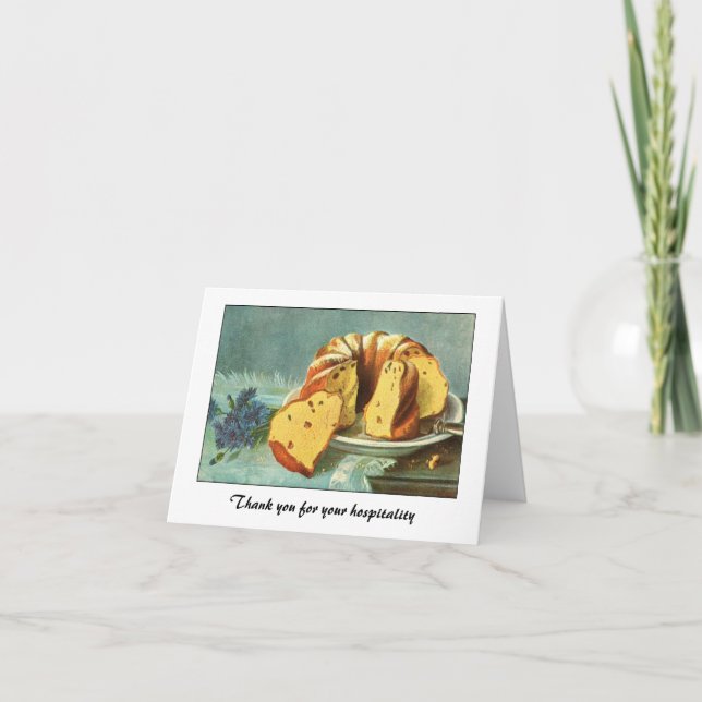 Cartão De Agradecimento Obrigado pela sua hospitalidade (Frente)