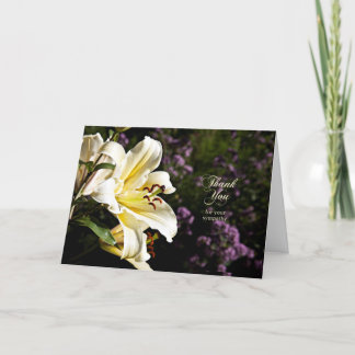 Cartão De Agradecimento Obrigado pela vossa simpatia, com a líbia branca