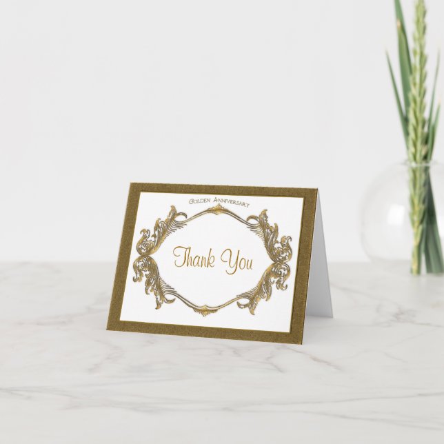 Cartão De Agradecimento Obrigado pelo 50º Aniversário (Frente)