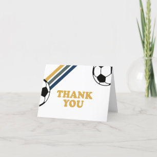 Cartão De Agradecimento Obrigado pelo Aniversário de Futebol Retrô