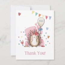 Obrigado pelo aniversário infantil doouriço-cachei