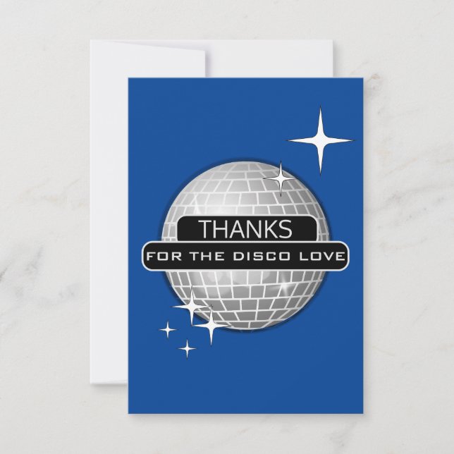 Cartão De Agradecimento OBRIGADO Pelo Aniversário Retro da Bola de Amor do (Frente)