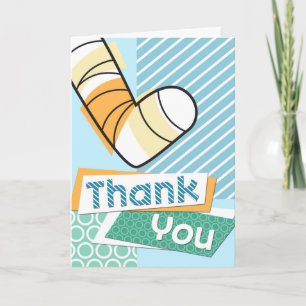 Cartão De Agradecimento Obrigado pelo bom presente na perna