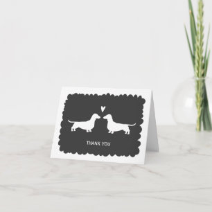Cartão De Agradecimento Obrigado pelo casamento do Dachshund