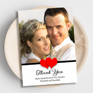 Cartão De Agradecimento Obrigado pelo casamento do fundo do nosso coração