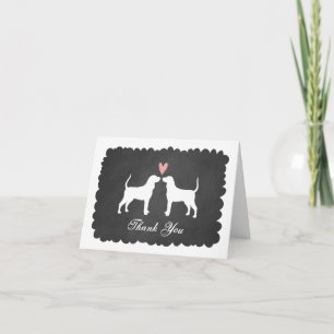 Cartão De Agradecimento Obrigado pelo Casamento dos Coonhounds