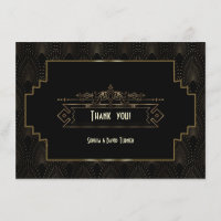 Obrigado pelo Casamento Glam Art Deco Great Gatsby
