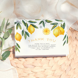 Cartão De Agradecimento Obrigado pelo casamento Main Squeeze Lemon