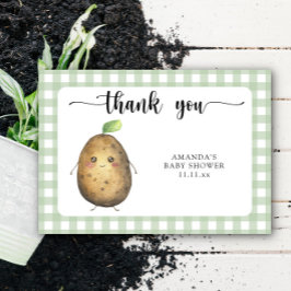Cartão De Agradecimento Obrigado pelo chá de bebê do adorável batata de de