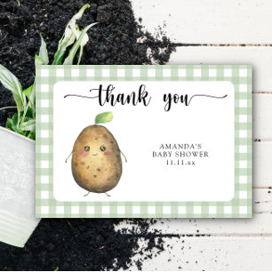 Cartão De Agradecimento Obrigado pelo chá de bebê do adorável batata de de