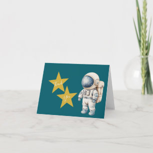 Cartão De Agradecimento Obrigado pelo Chá de Bebê do Pequeno Astronauta