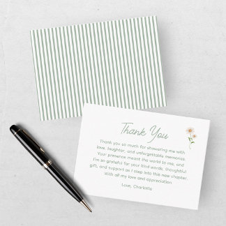 Cartão De Agradecimento Obrigado pelo Chá de Bebê Silly Goose Verde