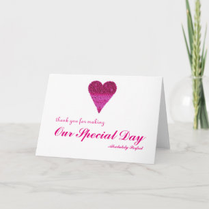 Cartão De Agradecimento Obrigado pelo dia especial com Bubbles Heart