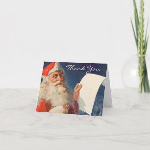 Cartão De Agradecimento Obrigado pelo Natal Antigo