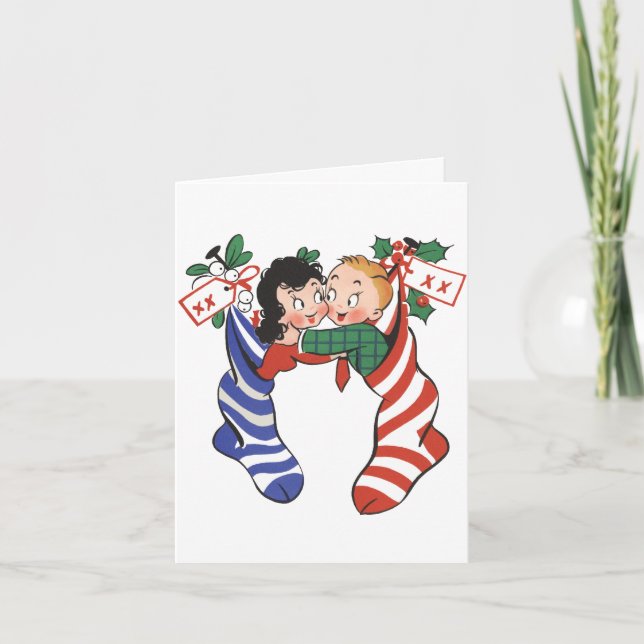 Cartão De Agradecimento Obrigado pelo Natal Antigo (Frente)