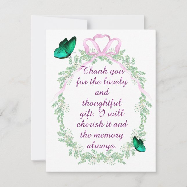 CARTÃO DE AGRADECIMENTO OBRIGADO PELO PRESENTE, CARD (Frente)