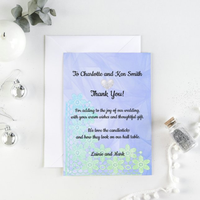 Cartão De Agradecimento Obrigado pelo presente de casamento 3 (Criador carregado)