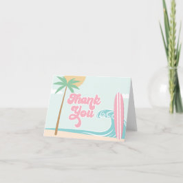 Cartão De Agradecimento Obrigado pelo Primeiro Aniversário de Surfe The Bi