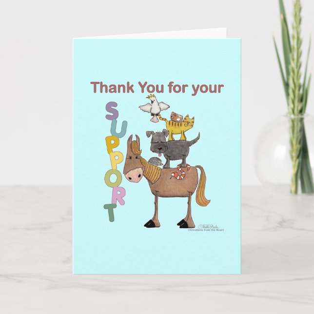 Cartão De Agradecimento Obrigado pelo seu apoio (Frente)