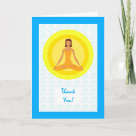 Cartão De Agradecimento Obrigado pelo Yoga Instutor, Yoga Pose Design