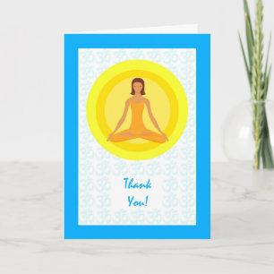 Cartão De Agradecimento Obrigado pelo Yoga Instutor, Yoga Pose Design