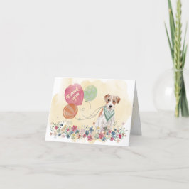 Cartão De Agradecimento Obrigado pelos balões de Você e Jack Russell Terri