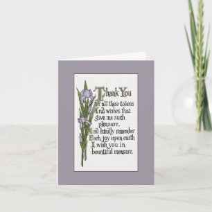 Cartão De Agradecimento Obrigado pelos seus bons desejos