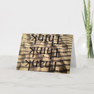 Cartão De Agradecimento Obrigado! Pense! Pense!