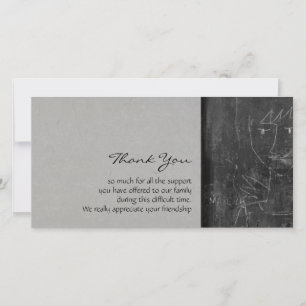 Cartão De Agradecimento Obrigado pequeno da simpatia do desenho da criança