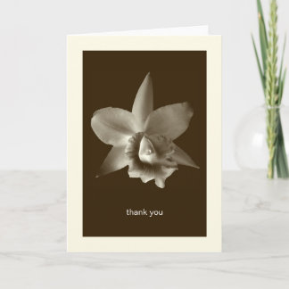 Cartão De Agradecimento Obrigado personalizado de foto de flor de orquídea