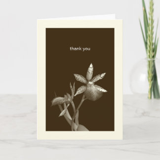 Cartão De Agradecimento Obrigado personalizado de foto de flor de orquídea