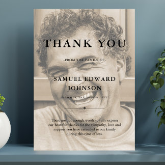 Cartão De Agradecimento Obrigado Personalizado Simpatia Fotográfica Funera