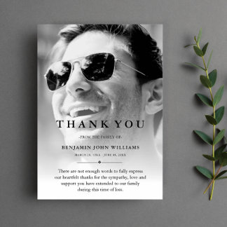 Cartão De Agradecimento Obrigado Personalizado Simpatia Fotográfica Funera