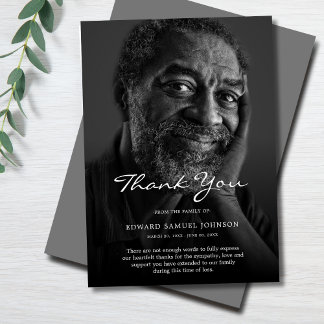 Cartão De Agradecimento Obrigado Personalizado Simpatia Fotográfica Funera
