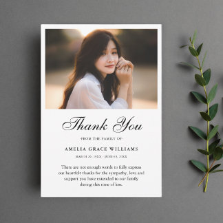 Cartão De Agradecimento Obrigado Personalizado Simpatia Fotográfica Funera