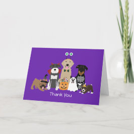 Cartão De Agradecimento Obrigado Pets Figurinos De Halloween