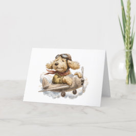 Cartão De Agradecimento Obrigado Piloto De Cão De Goldendoodle