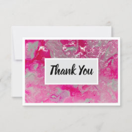 Cartão De Agradecimento Obrigado Placa Flat De 3,5" x 5" - Rosa