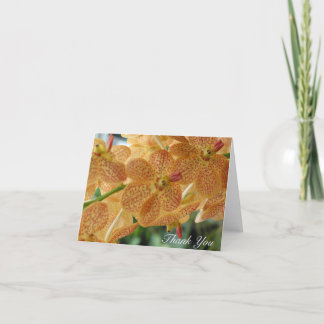 Cartão De Agradecimento Obrigado pontilhou a orquídea (o vazio para