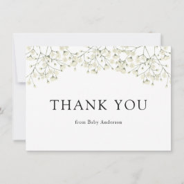 Cartão De Agradecimento Obrigado por Chuva de Bebê