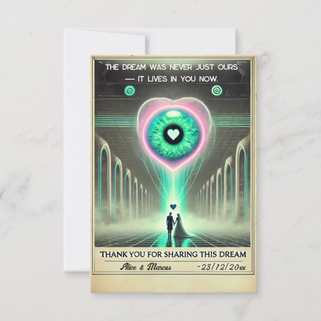 Cartão De Agradecimento 💌 "Obrigado por compartilhar este sonho" (Frente)