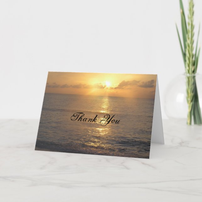 Cartão De Agradecimento Obrigado por do sol (Frente)