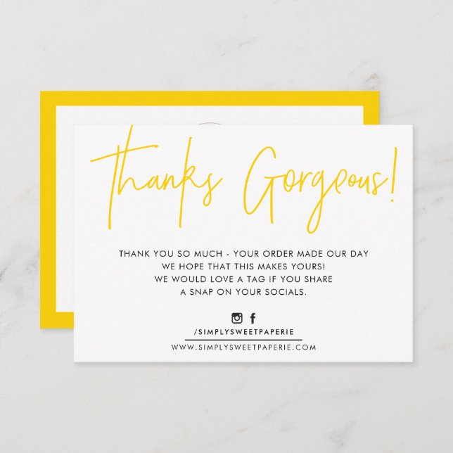 Cartão De Agradecimento OBRIGADO POR INSERIR o moderno passarinho bonitinh (Frente/Verso)