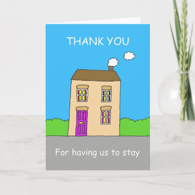 Cartão De Agradecimento Obrigado por nos ter para ficar (Frente)