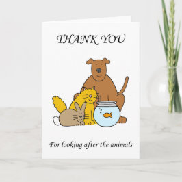 Cartão De Agradecimento Obrigado por procurar os animais