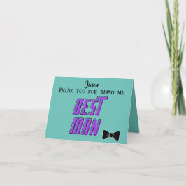 Cartão De Agradecimento Obrigado por ser meu Melhor Homem! Editável
