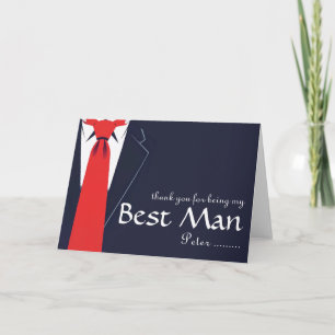 Cartão De Agradecimento Obrigado por ser meu Melhor Homem Tuxedo